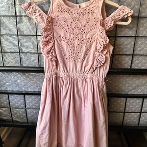 Tutu du Monde Pink Eyelet Ruffle Kids Dress